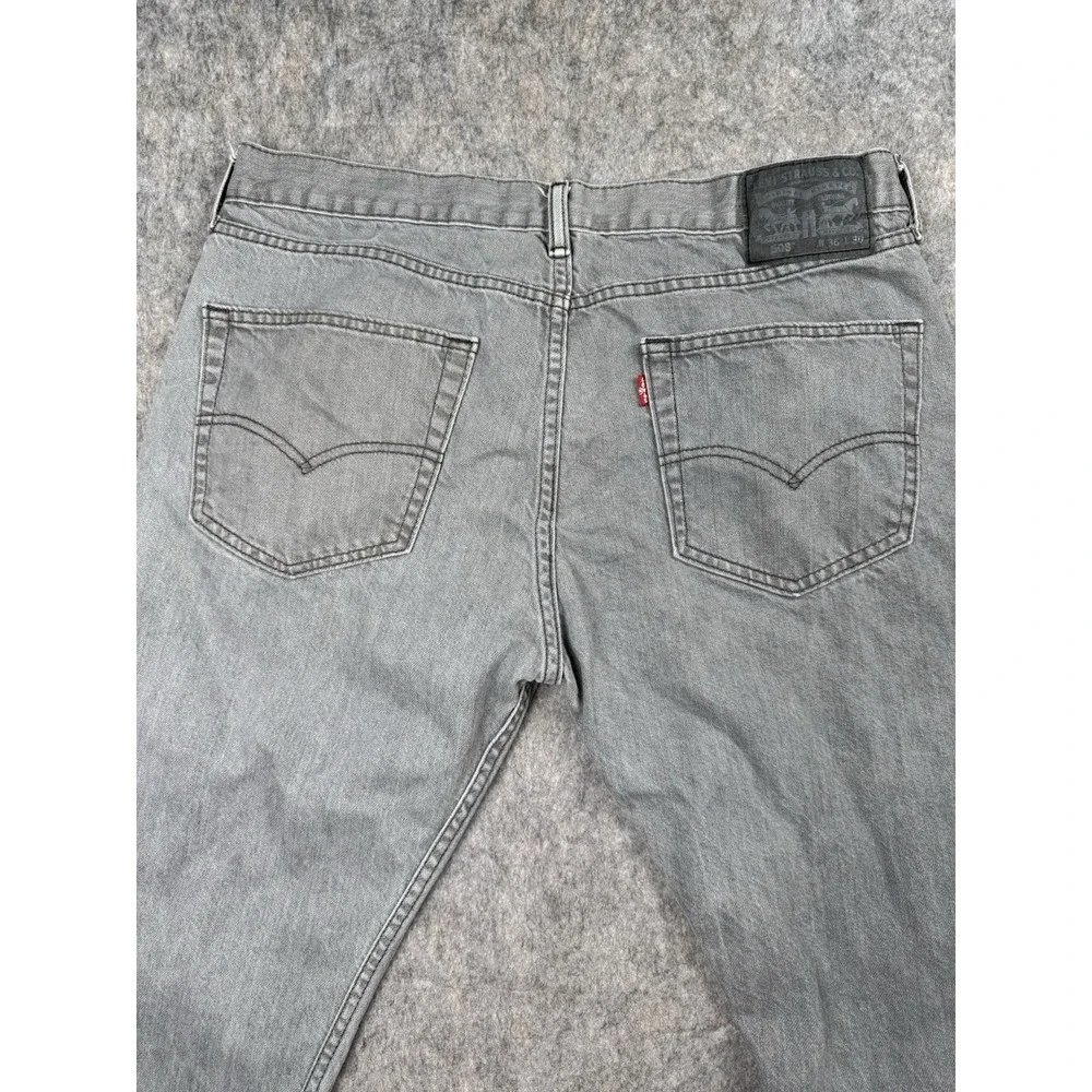 Levi‎ Strauss & Co 508 Mens Size 36x30 Denim Jeans Gray Straight Leg
